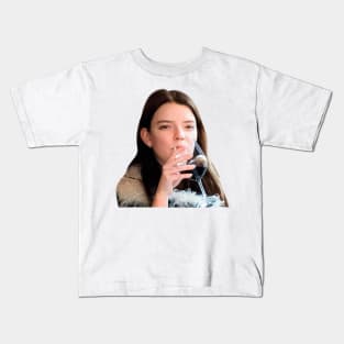 Anya Taylor-Joy drinking wine Kids T-Shirt